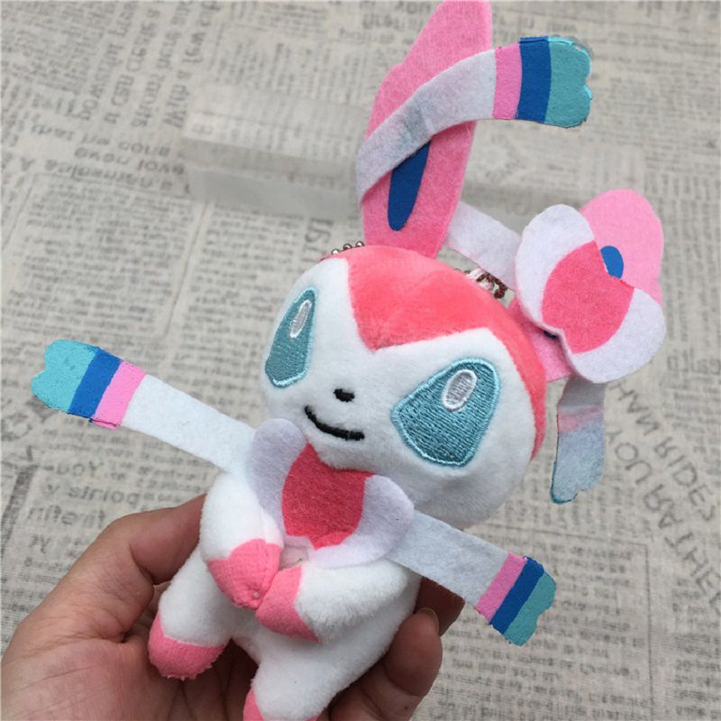 Mainan Boneka Pokemon Plush Toys Keychain Stuffed Pendant Doll Eevee Leafeon Sylveon Flareon Umbreon Vaporeon Espeon Doll Kids Birthday Gifts