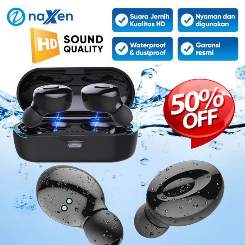 Headset Bluetooth Naxen XG15 TWS Wireless Bluetooth Earphone 5.0