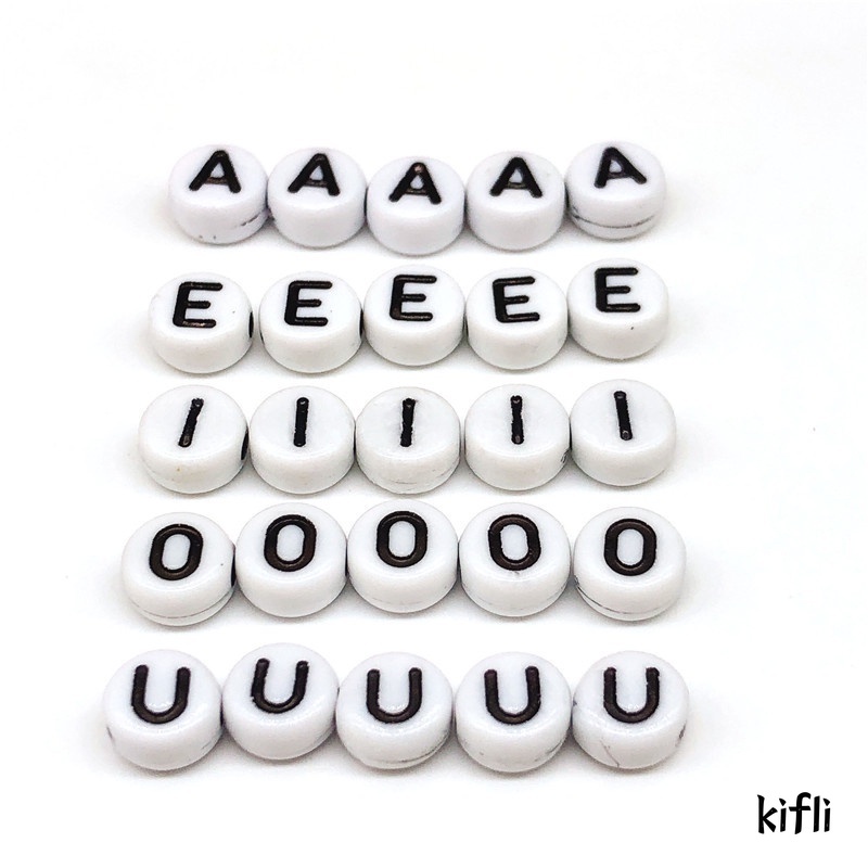 100 Pcs,Diy Huruf Manik,Alphabet,6 Mm Mainan Pendidikan,Anak-anak Bagian Buatan Tangan