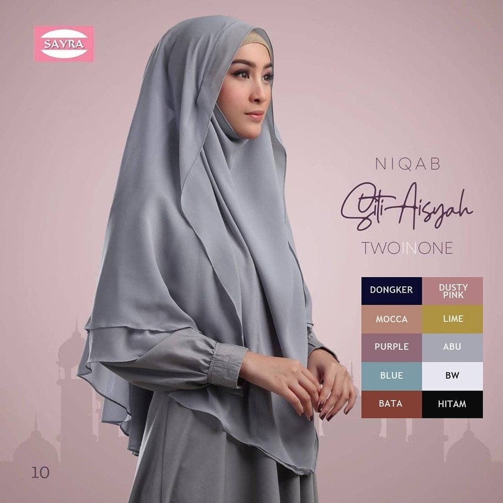 V3 KDJ Krudung Khimar Niqab Siti Aisyah