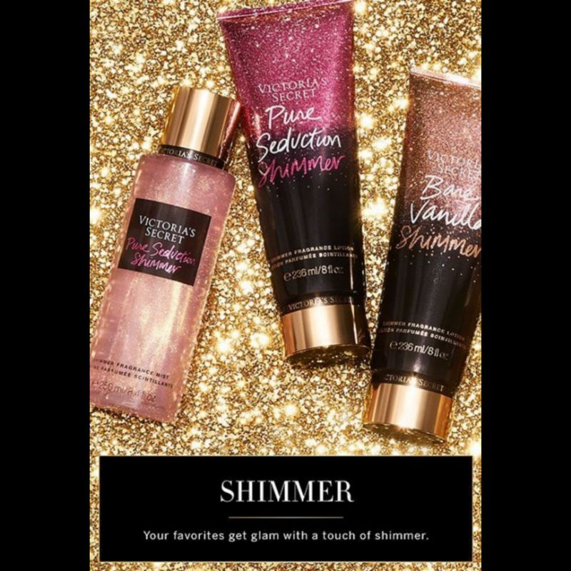 VICTORIA'S SECRET VS SHIMMER FRAGRANCE MIST 250 ML LOTION 236 ML LOVE SPELL BARE VANILLA PURE SEDUCTION COCONUT PASSION VELVET PETALS AMBER ROMANCE