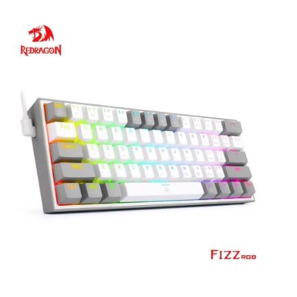 Keyboard gaming redragon mechanical wired usb type-c macro 60% 61 keys tkl Fizz rgb k617 k617rgb k-617