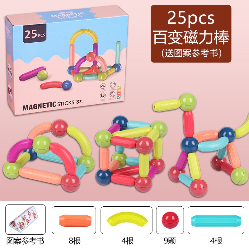 TweedyToys - Magnetic Sticks Toys &amp; Balls / Mainan Edukasi Stik Magnet Anak / Sensory toy Montessori