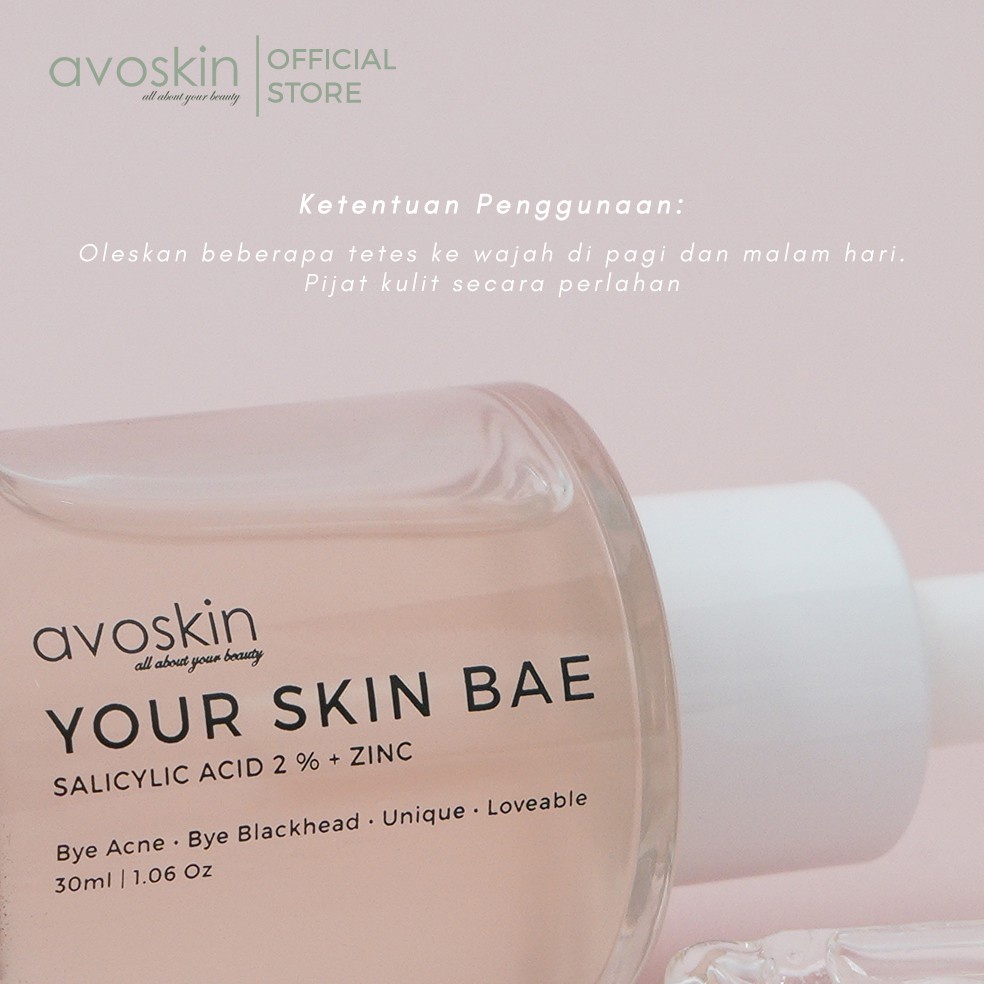 Avoskin Your Skin Bae Salicylic Acid 2% + Zinc Axfloliating&amp;Acne Serum 30ml