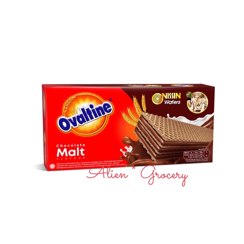 Nissin Ovaltine Wafer Coklat Chocolate Malt 150gr