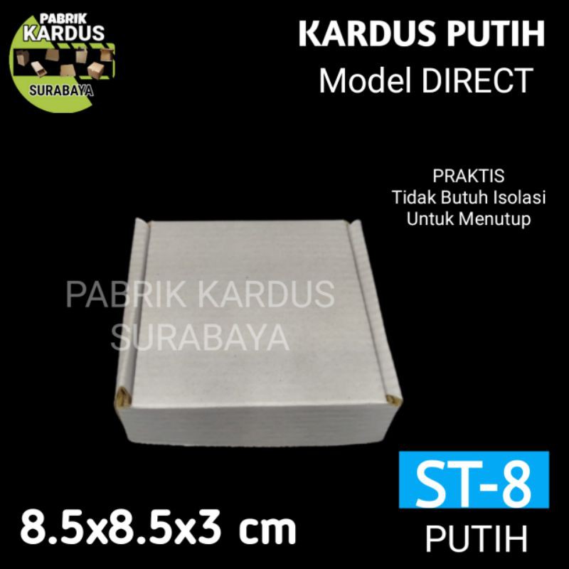 

KOTAK AKSESORIS ST-8 PUTIH KARDUS ST8 KADO BOX DUS SOUVENIR AKSESORIS