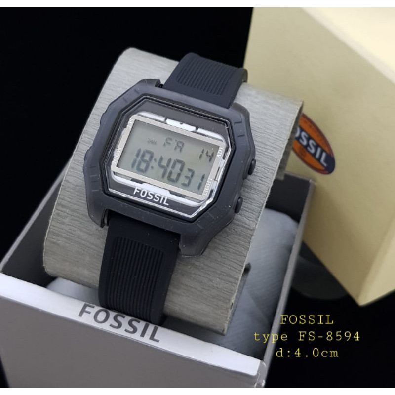 Jam tangan F00s1l FS8594 digital tali rubber d:40mm include box