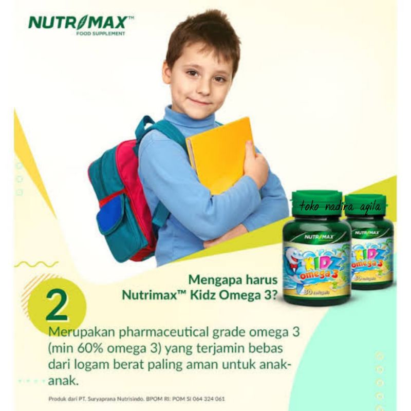 Nutrimax Kidz Omega 3 Isi 30 Vitamin Omega3 Minyak Ikan Salmon