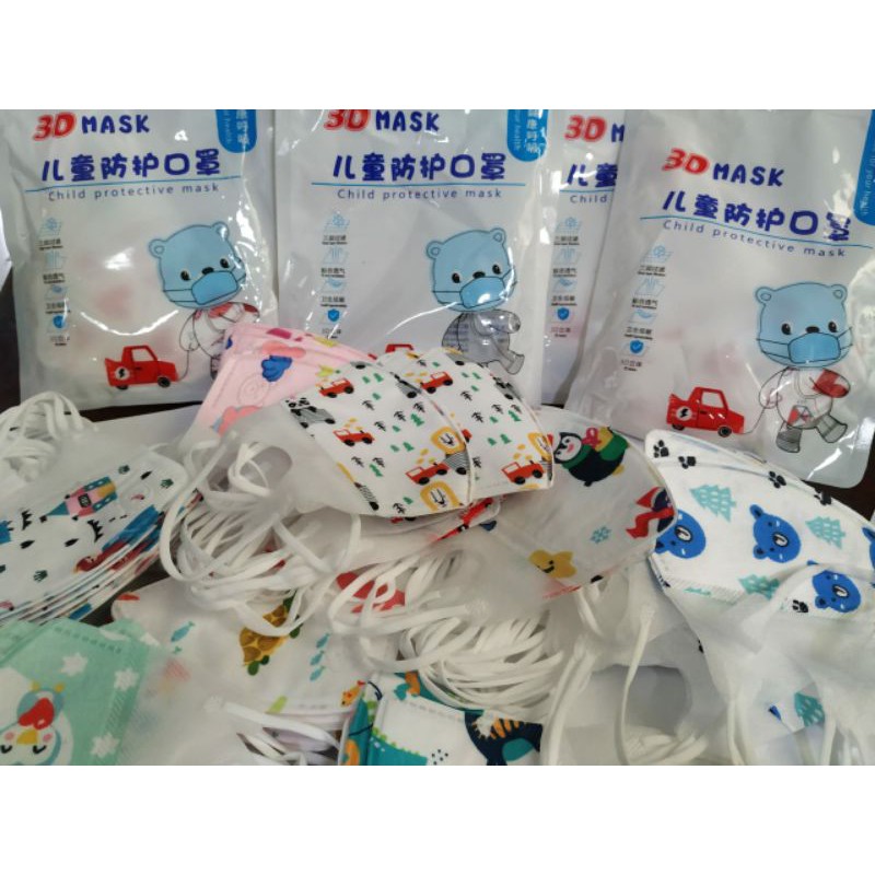 MASKER DUCKBILL ANAK MOTIF KARAKTER LUCU 3 PLY