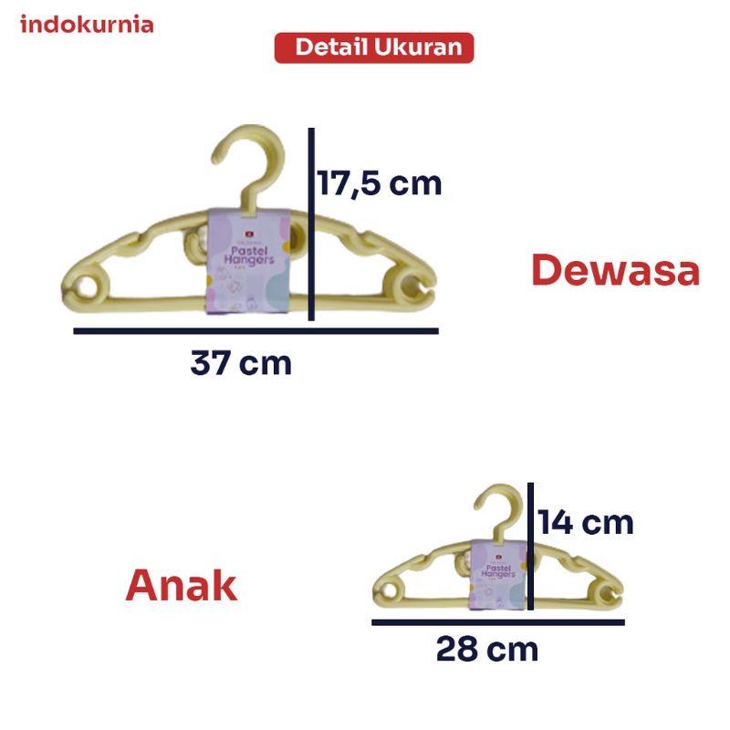 6 pcs ROUND HANGER - Gantungan Baju Laundry Plastik untuk Anak Anak dan Dewasa