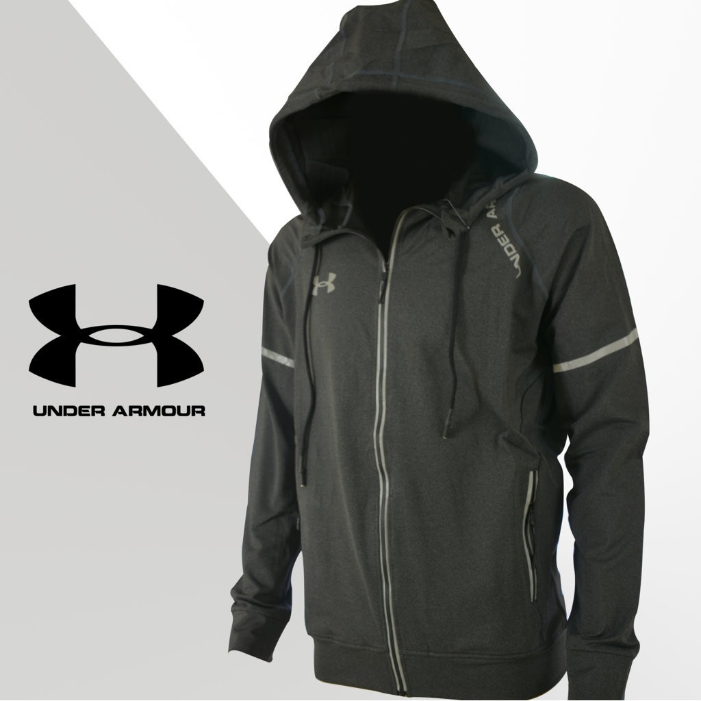 black and lime green under armour hoodie