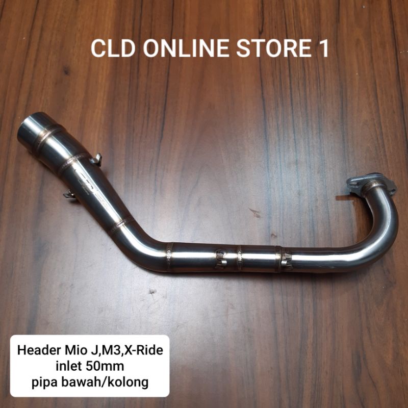 Header knalpot CLD Racing pipa bawah/kolong MioJ,MioM3 inlet 50 mm