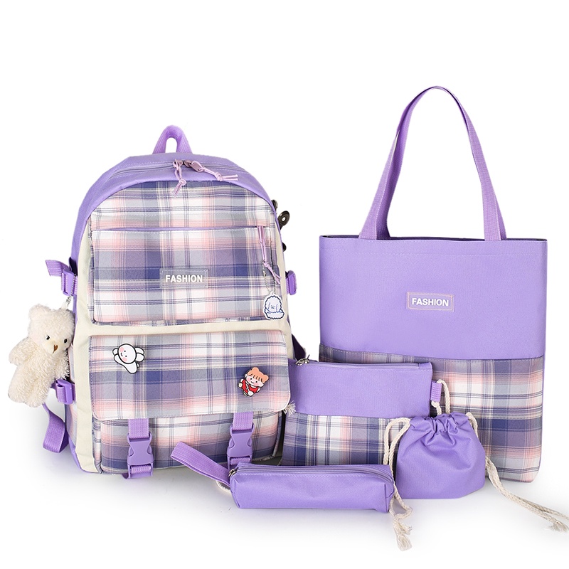 JK 837 TAS RANSEL BACKPACK ANAK REMAJA SEKOLAH PEREMPUAN SET 5 IN 1 FASHION IMPORT  Y28252 C8838 U4140 E7590