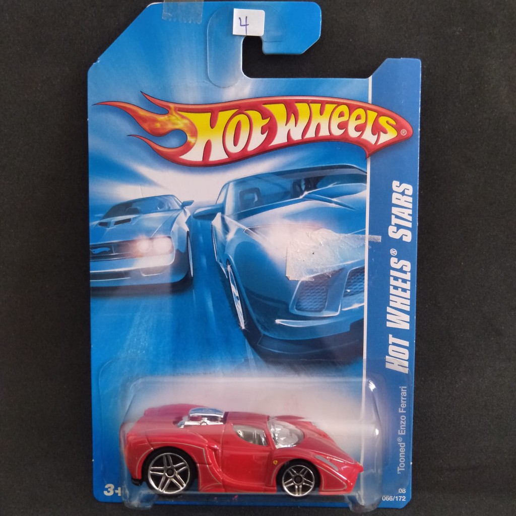 HOT WHEELS (4) TOONED ENZO FERRARI RED