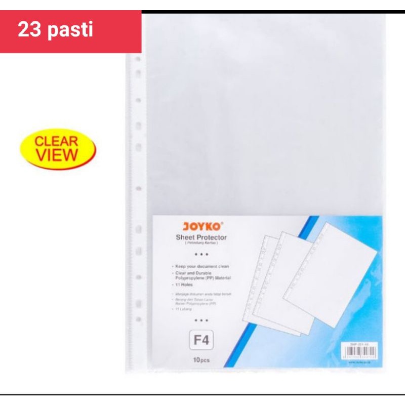 

sheet protector pelindung kertas SHP-202-10 A4 1pak