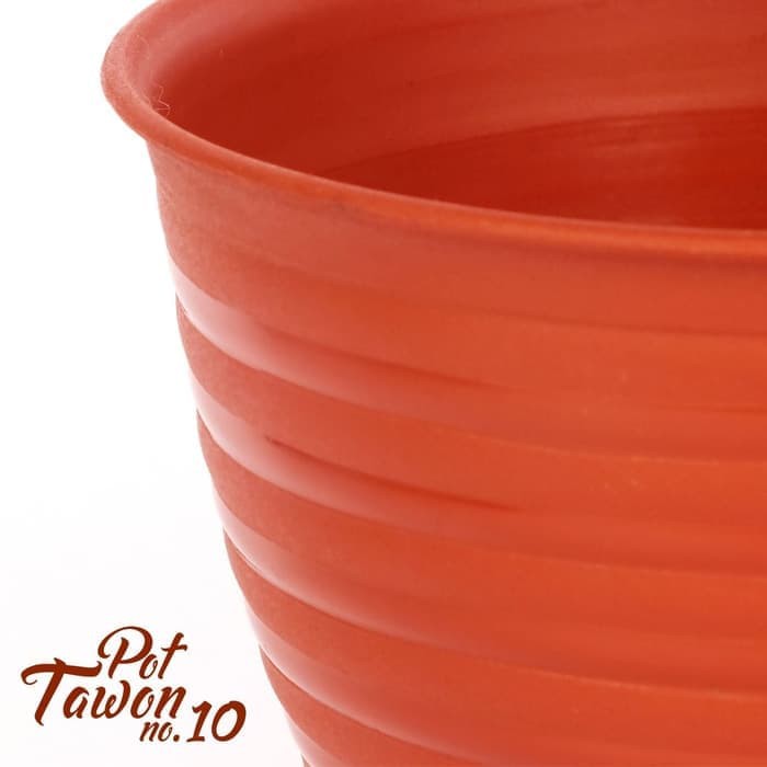 Pot Tanaman Bunga Plastik Cantik - Pot Tawon 10 cm Merah