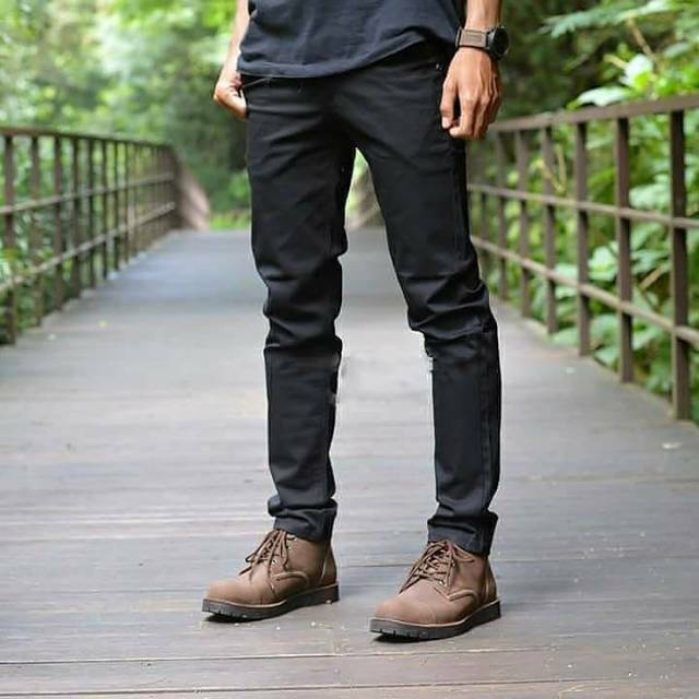 INSIGHT_ID CelanaJeans pria Chino ripped sobek / robek lutut model skinny Casual chino chinos