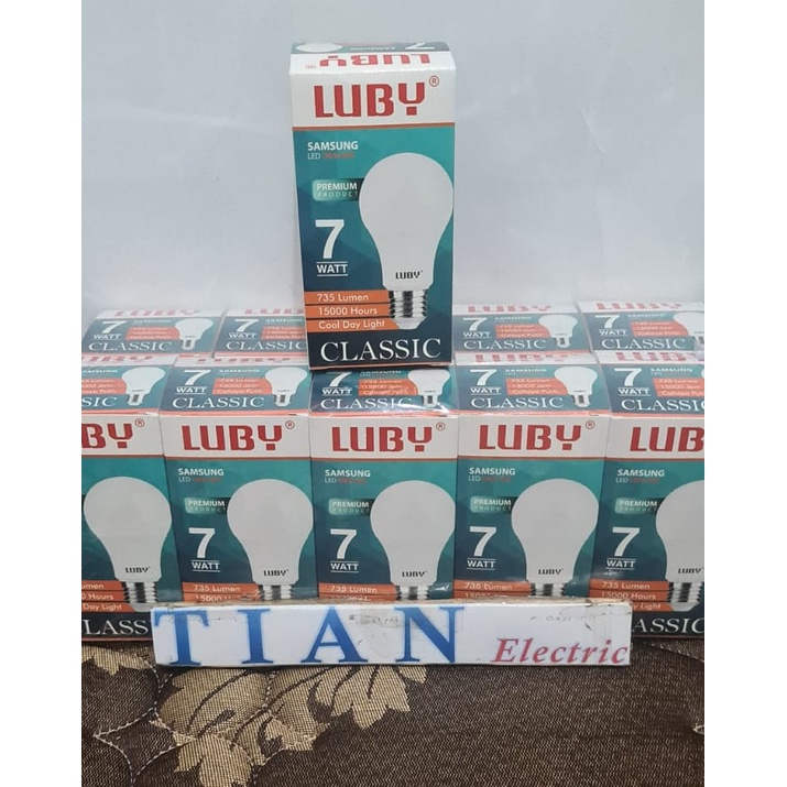 LUBY Lampu LED Classic Cahaya Putih 7 Watt