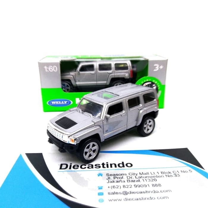 dct621 Welly Nex 1:60 Hummer H3 Silver