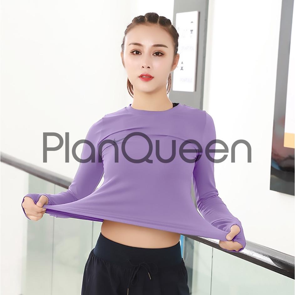 Atasan Olahraga Wanita Hijab Lengan Panjang Modis Baju Sport Korea Kaos Cewek Olahraga Gym Zumba Aer