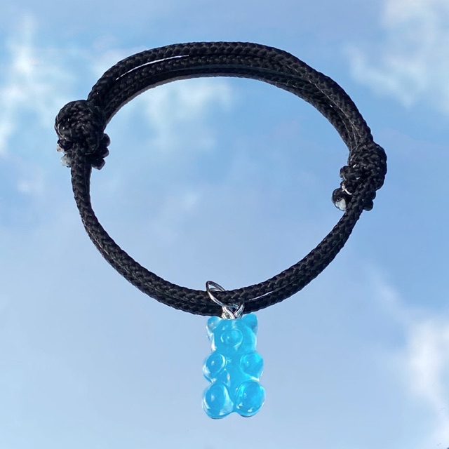 [CUSTOM] Gummy bear bracelet / gelang dan kalung tali gummy bear / gelang tali / gelang nama