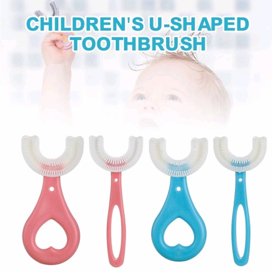 Sikat Gigi Anak Bentuk U Bahan Silikon / Training Toothbrush / Tooth Brush Baby Silicon type U 360° Sikat gigi anak bentuk U lembut