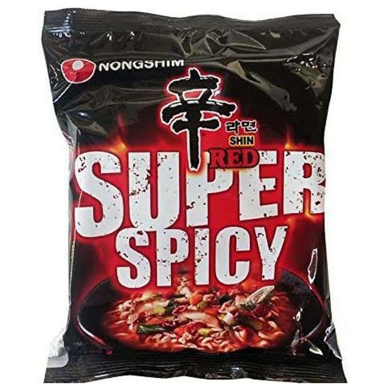 

NONGSHIM - SHIN RED SUPER SPICY RAMYUN - 120 GR (MIE INSTAN KOREA).