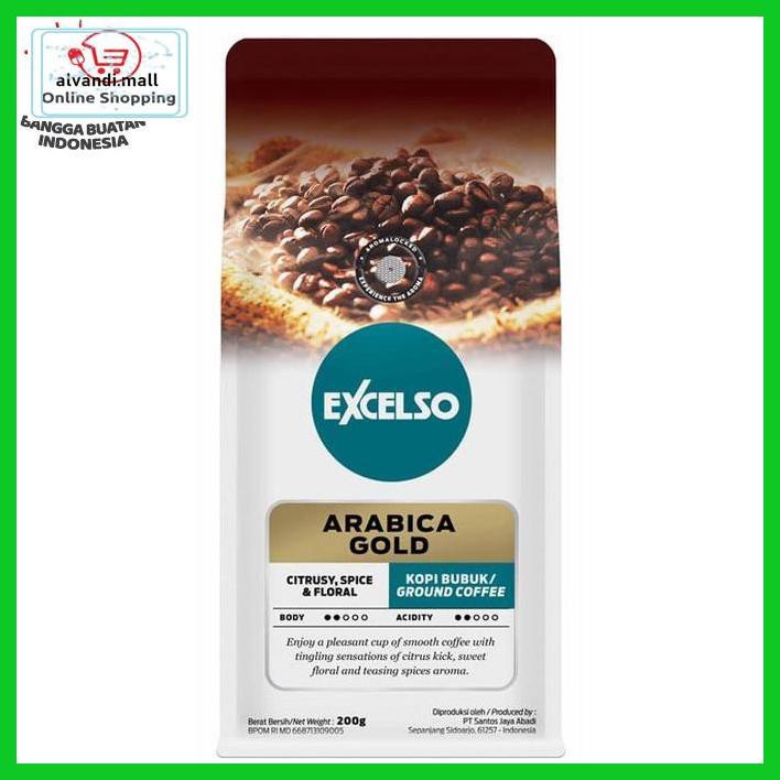 

57Ryr66- Excelso Arabica Gold Coffee 200 Gram - Ground / Bubuk T7Tfhty-