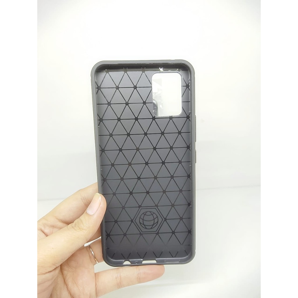 Case Slim Fit Carbon Vivo V20 6.44 inchi Softshell Fiber Multi Carbon