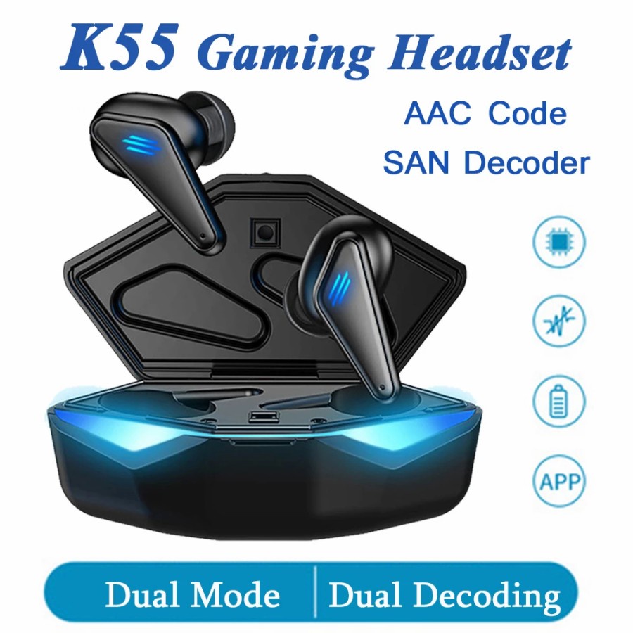 Earphone Gaming dual mode with music and game mode K55