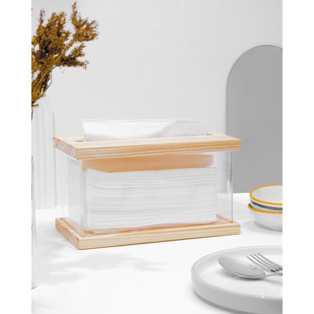 KOTAK TISSUE AKRILIK AESTHETIC KADO HAMPERS