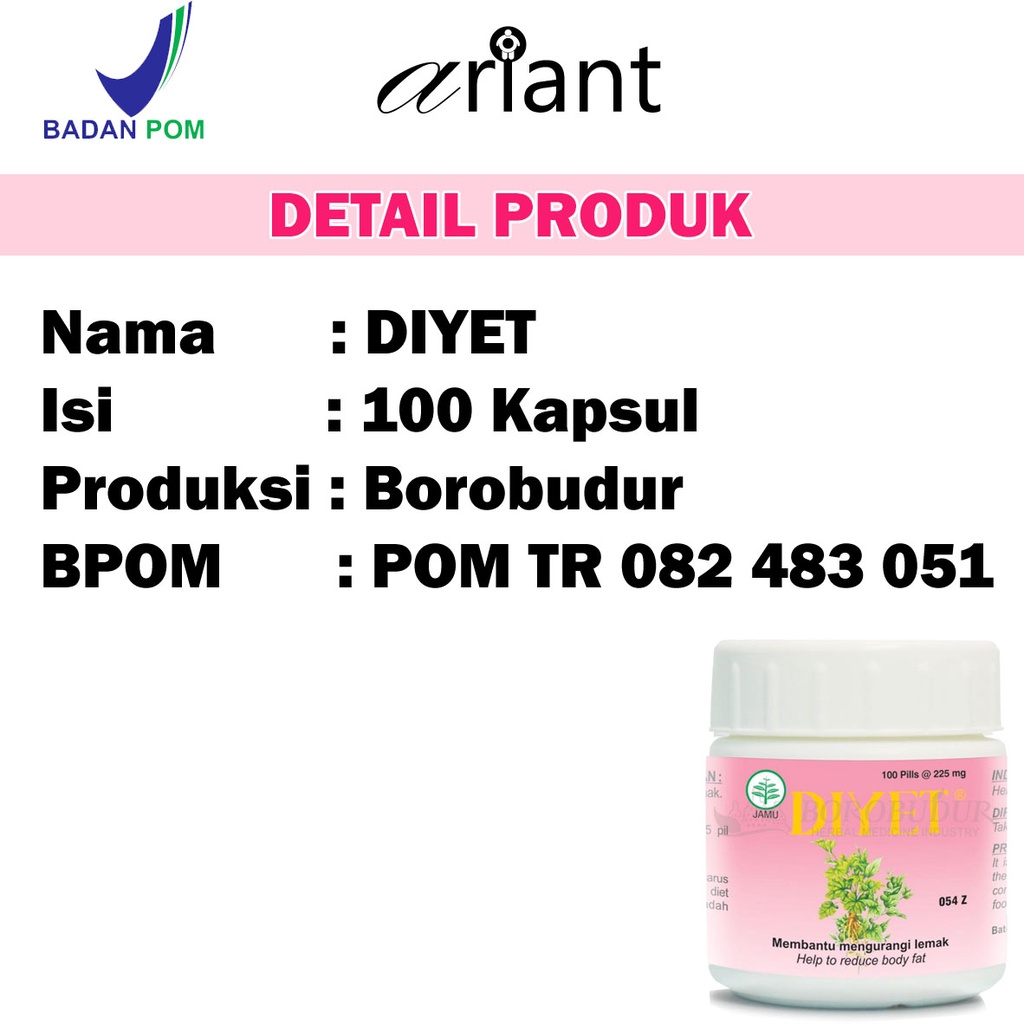 Obat Pelangsing Badan Herbal DIYET BPOM Ampuh Minuman Jamu Pelakor