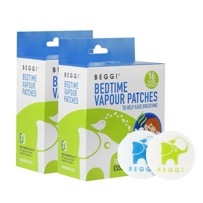 Beggi Bedtime Vapour Patches Natural Essential Oil / Ease Breathing (1 SACHET ISI 2 STIKER) / stiker pilek / patch flu dan pilek / nyenyak tidur / harum / aromaterapi / melegakkan pernafasan / batuk / hidung tersumbat / sesak nafas / pernafasan