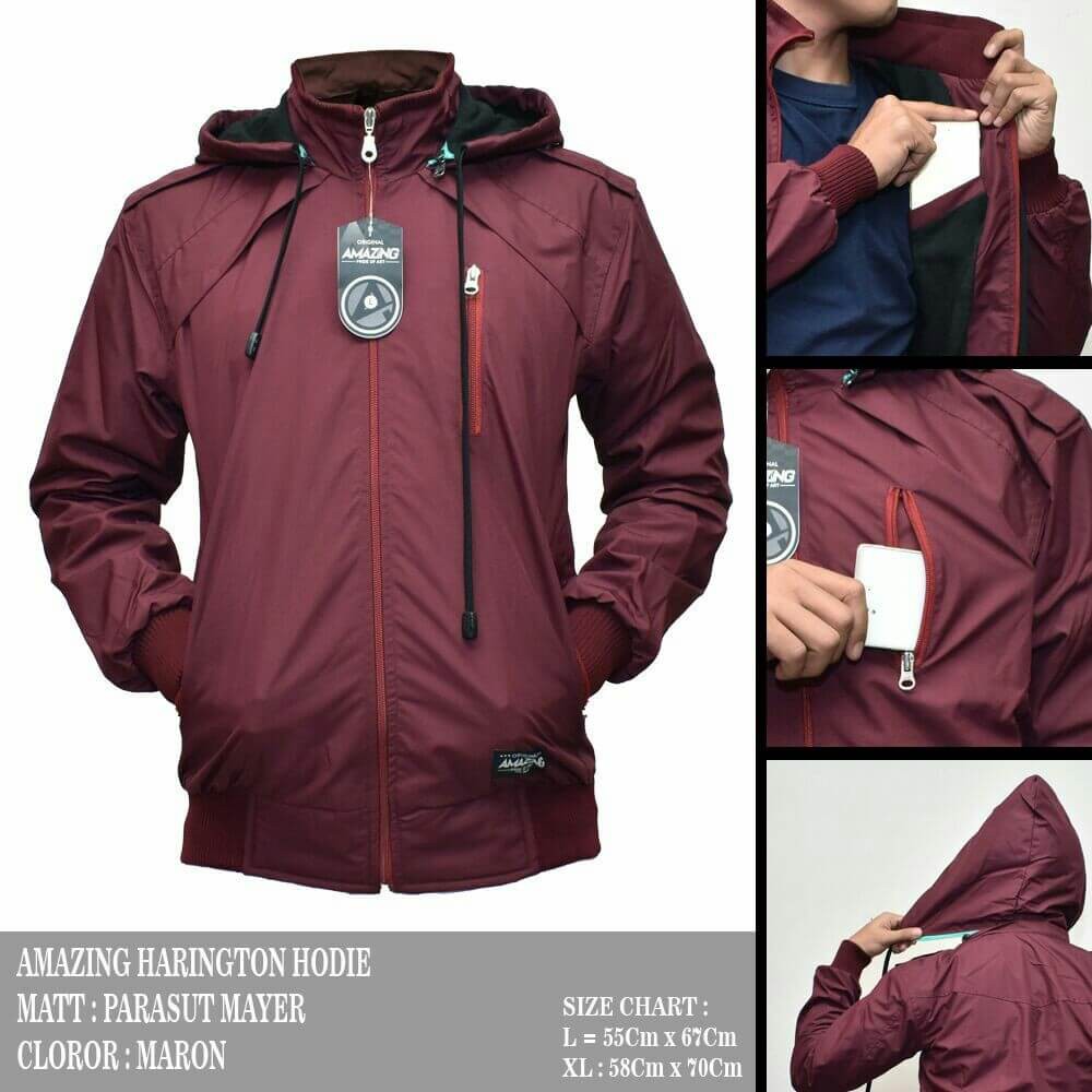 [AFS-AMZ] JAKET MOTOR WINDPROOF / JAKET HARINGTON - HRN Original