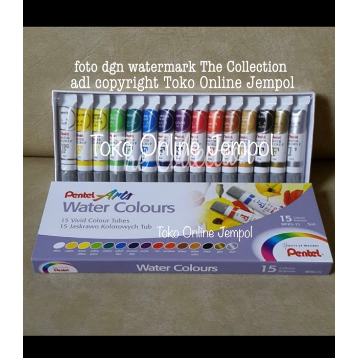 

(TERLARIS) ATK0319PT 15 warna Cat Air PENTEL WFRS 15 Watercolour Art color