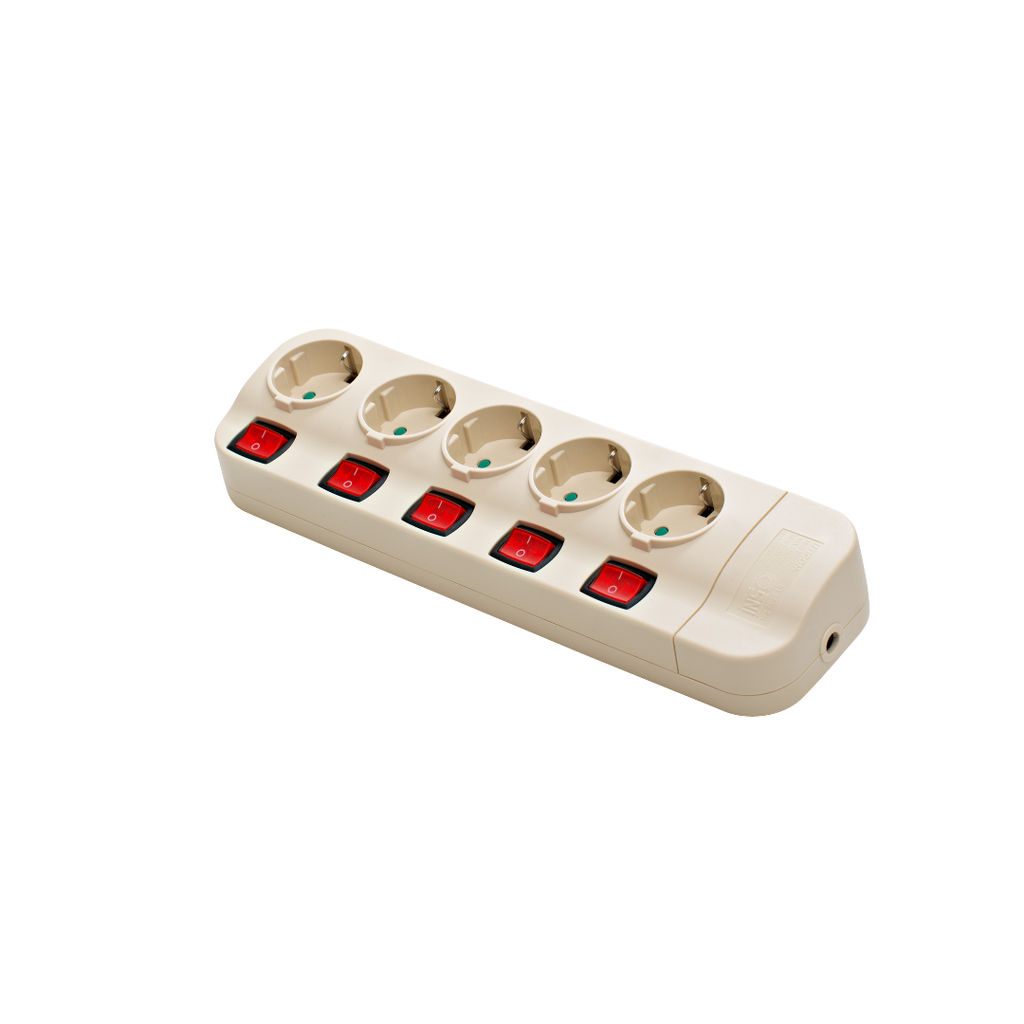 Uticon ST-8582SN Stop Kontak 5 Lb Abu-abu + Saklar