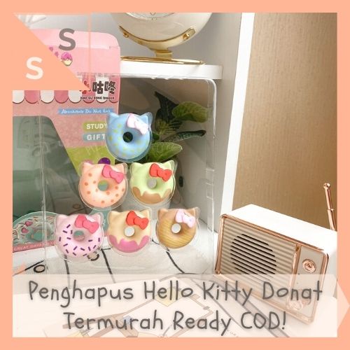 

[simplyshop] Paket Box 6 Pcs Penghapus Pensil / Eraser Set Hello Kitty Donat Donut Birthday Hadiah GIft Alat Tulis Sekolah Anak Mini Cute Impor Fancy