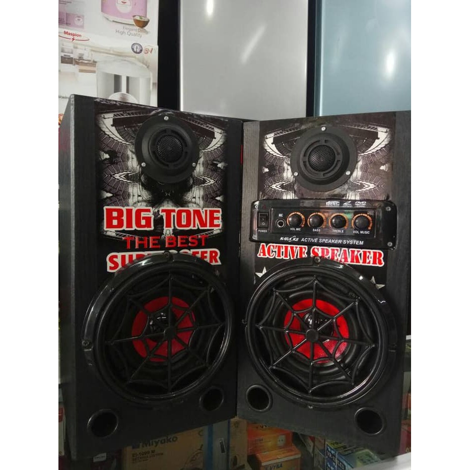 speaker aktif big tone 160 mic - active speaker - speker aktif kayu