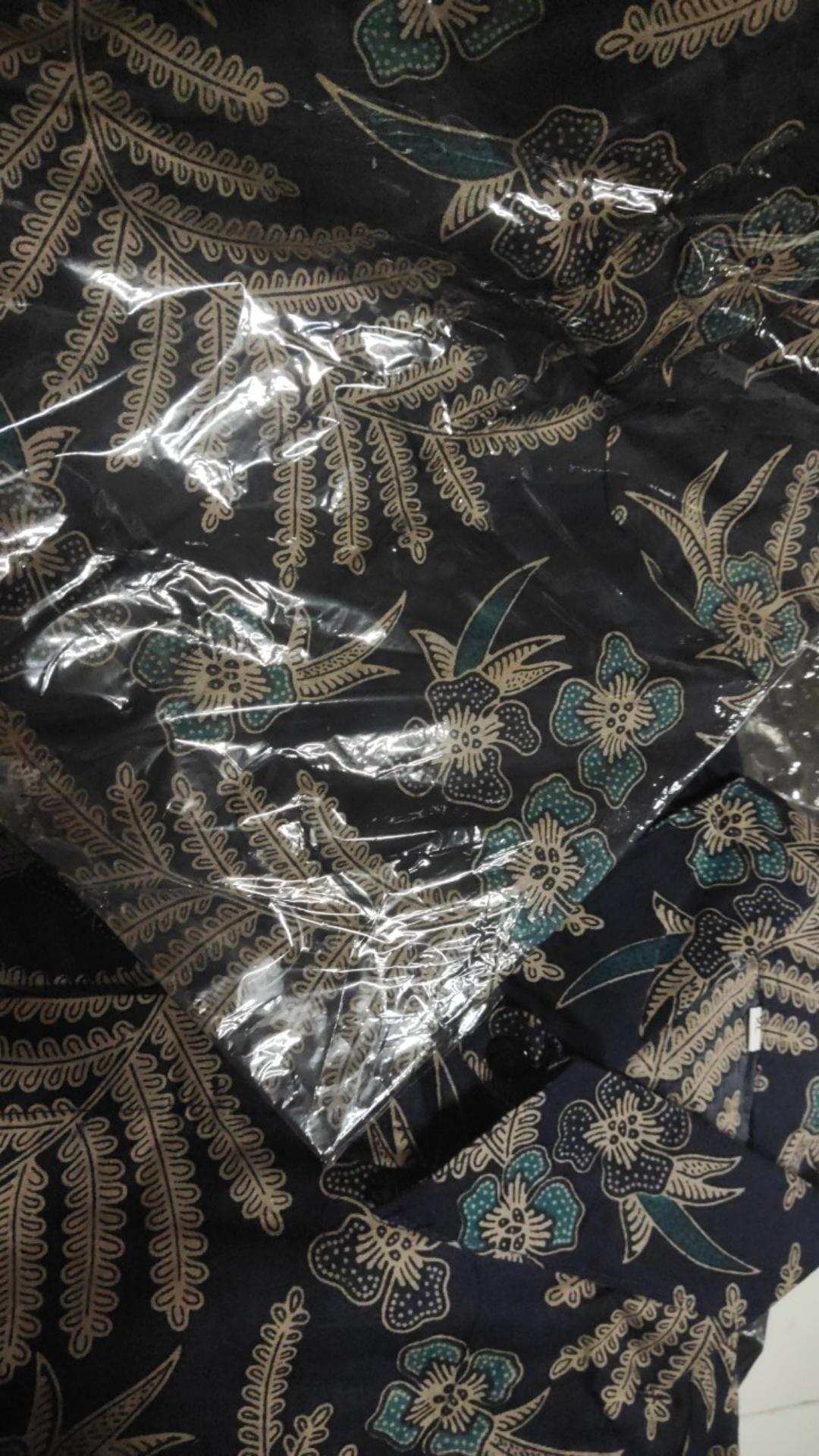 022 Zahira Batik Hrb026 Kenongo Hem Kemeja Batik Pria Lengan Pendek  Katun Primis Halus M L Xl