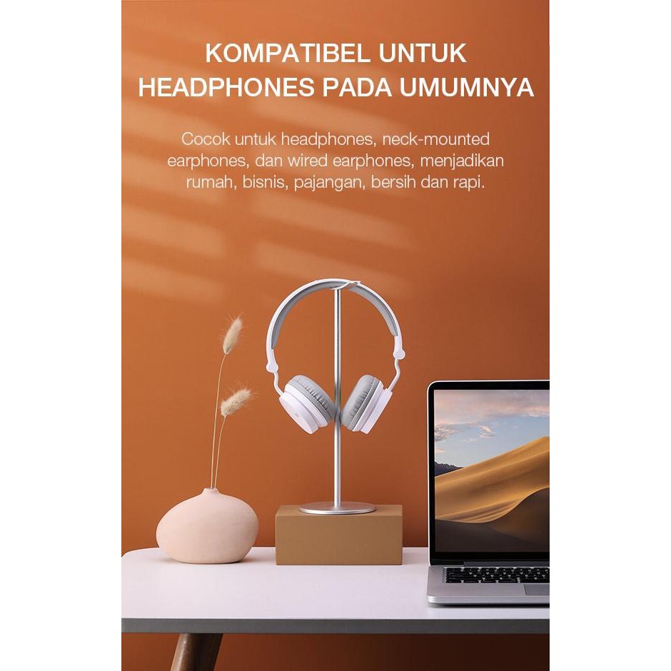 Robot RT-EH01 Alumunium Alloy Docking Headphone Holder Garansi Orignal Resmi