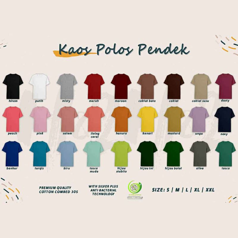 Jual Kaos Polos Pendek | Shopee Indonesia