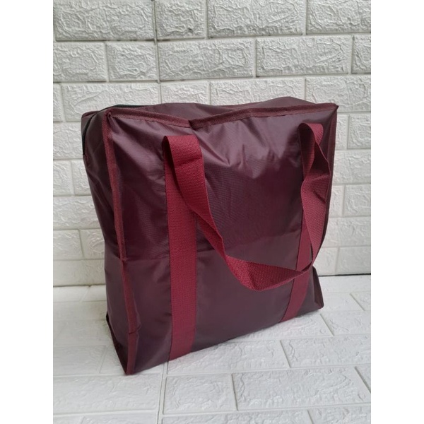 Tas Belanja Terpal Polos Kecil S 38x38 cm Sebaguna Tas Jinjing Belanja