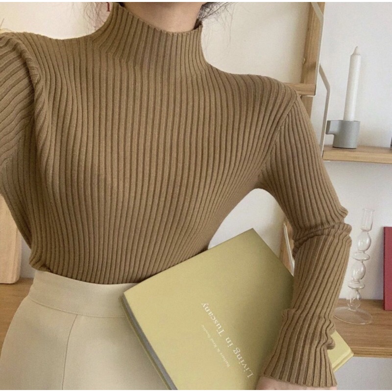 [IMPORT] Baju Wanita Lengan Panjang | Turtleneck Atasan Wanita | Atasan Hijab | A3