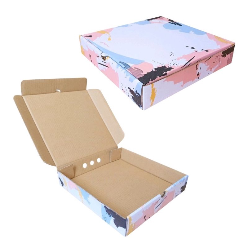 

Box 25x25x5 cm ( Kuker toples 250gr isi 4) Kardus/karton/kue kering/Hampers/idulfitri/Iedmubarak