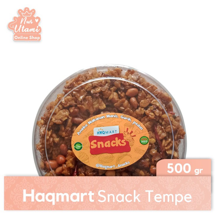 

Snack Tempe orek - oreg Teri Kacang Kering Basah Pedas siap saji bawang goreng 500Gr GARANSI RASA