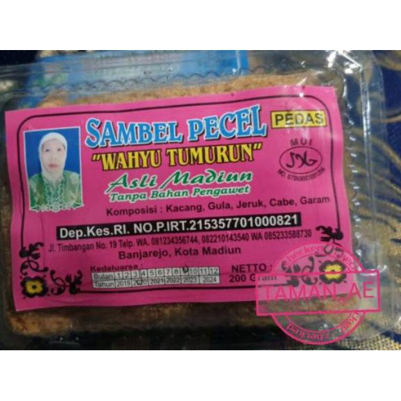 

TERBAIK Sambel atau Bumbu Pecel WAHYU TUMURUN Asli Madiun ♥