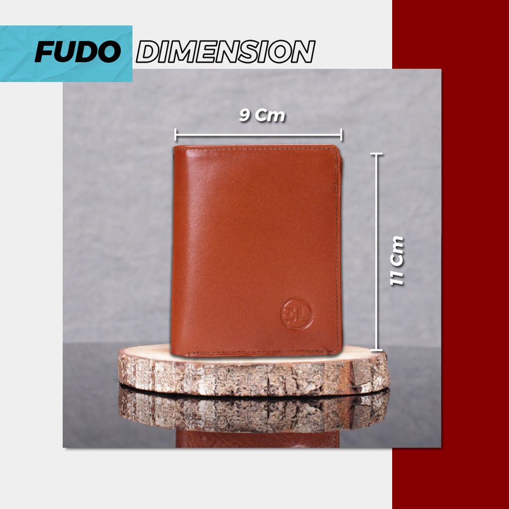 &quot;FUDO&quot; DOMPET LIPAT KULIT MINI 100% PREMIUM DOMPET LIPAT RESLETING BAHAN KULIT SAPI ASLI DE01