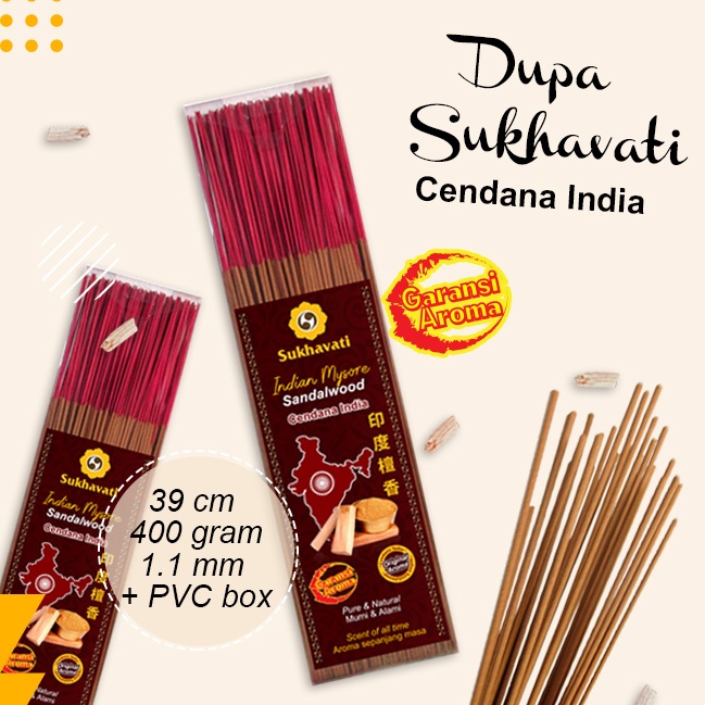 Dupa / Hio Wangi Alami Cendana India Sukhavati Stick Putih 39cm @400gr