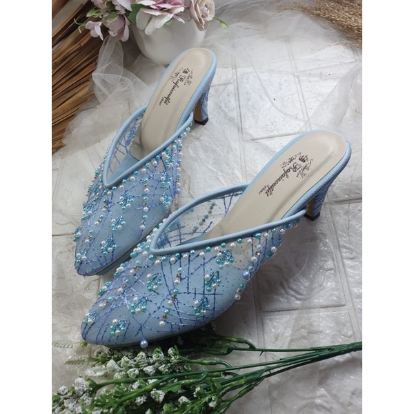 sepatu Marrisa babyblue tinggi 7cm lancip