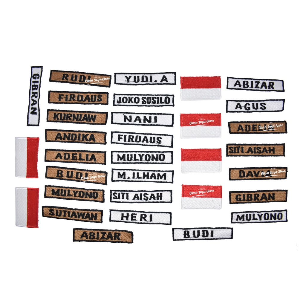 Bet Nama // Name Tag // Nama Dada // Papan Nama Bebas Request //Mak 12 Huruf
